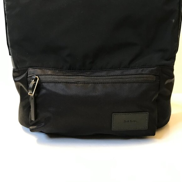 NEW Paul Smith Nylon Backpack Rucksack Mens Black Zip Around Travel Computer Bag - Picture 3 of 13